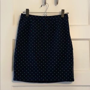Blue Polka Dot Gap Pencil Skirt